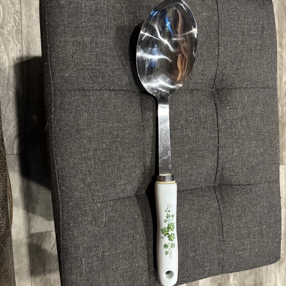 Vintage Corelle Coordinates Callaway Ivy Pattern Large Serving Spoon Utensil